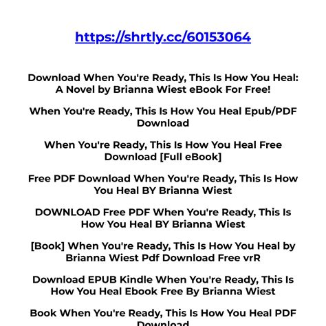 Download PDF When You're Ready, This Is How You Heal Ebook Free By