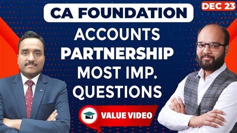 Partnership Important Questions Ca Foundation Accounts Ca