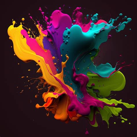 Premium Photo Abstract Paint Color Splash