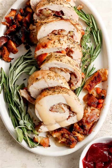 Thanksgiving Turkey Roulade W Stuffing Health Fitness Design