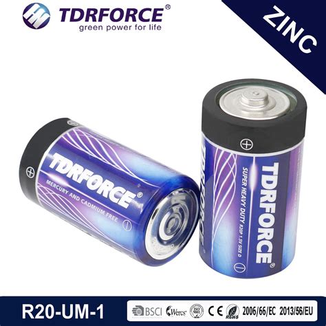 1 5volt Primary Dry Battery Zinc Carbon Cell R20 D UM1 China