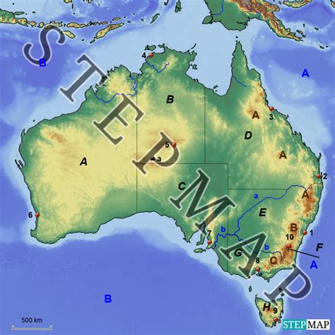 Stepmap Australien Stumme Karte Landkarte F R Australien