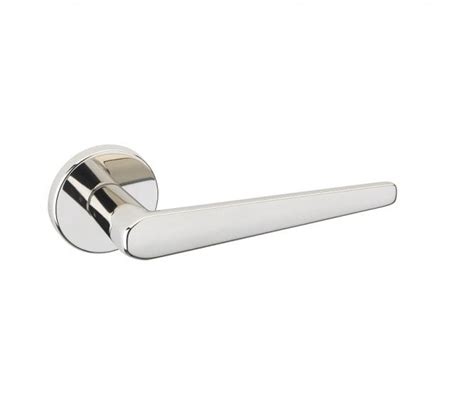 Urfic Easy Click Neptune Lever On Round Rose Polished Nickel Door