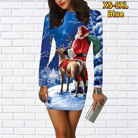 Fall Winter Women Elegant Sheath Dress 3d Printed Dress Fashion Long Sleeve Skirt Sexy Party