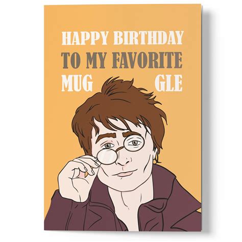 Harry Potter Birthday Card, Harry Potter Birthday Gift, Funny Birthday ...