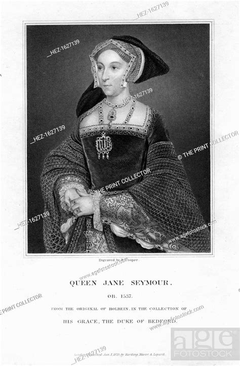 Jane Seymour, third wife and Queen of Henry VIII of England, (1823 ...