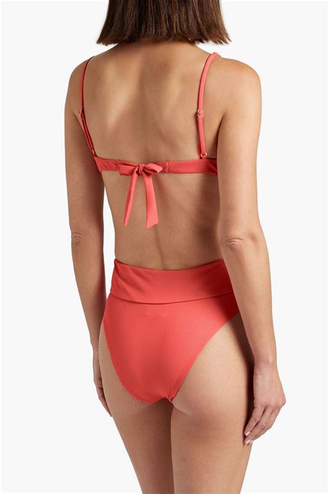 Onia Jerry Ribbed Triangle Bikini Top The Outnet