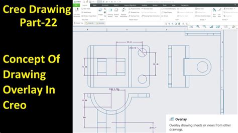 Creo Detailed Drawing Concept Of Drawing Overlay In Creo Youtube