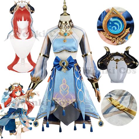 Genshin Impact Nilou Cosplay Costume pour femme robe de séparés euse