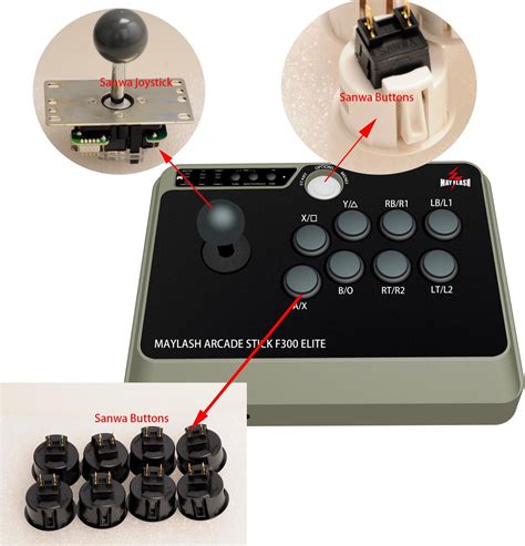 Mayflash Arcade Stick F Elite With Sanwa Buttons And Sanwa Joysticks