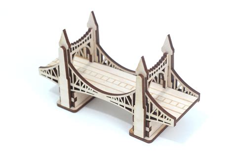 Miniature Wooden Bridge Tower Bridge Construction Kit Wooden Bridge