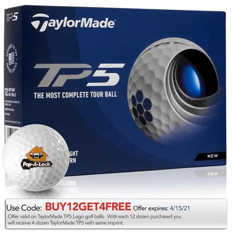 Taylor Made TP5 Custom Logo Golf Balls Golfballs.com