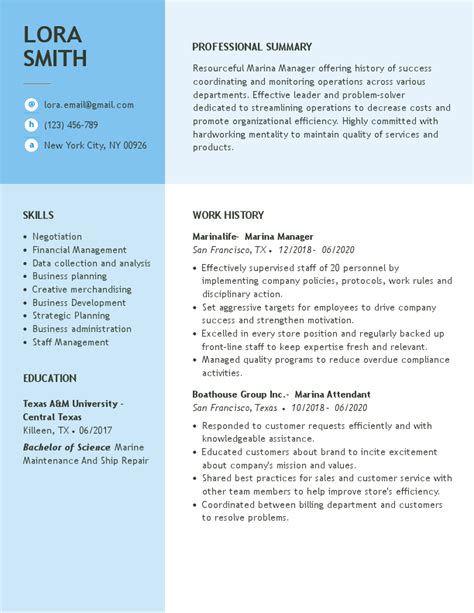 Seaman Resume Examples And Samples For 2024