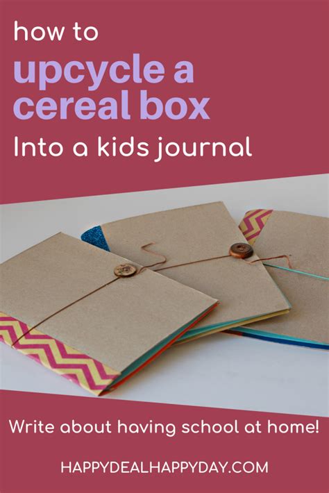 Cereal Box Project Homemade Notebook Happy Deal Happy Day