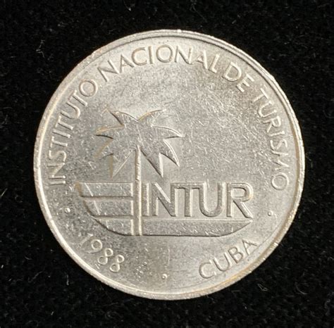 1988 Cuba 25 Centavos Intur UNC KM 419 Coinacopia