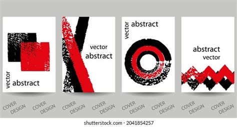 Abstract Minimal Geometric Backgrounds Set Black Stock Vector Royalty