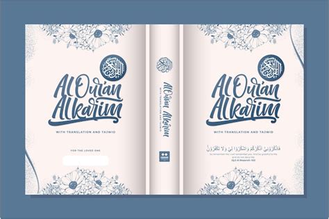 Premium Vector Floral Design Al Quran Book Cover