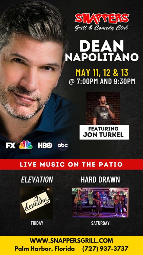 Dean Napolitano Comedy Tour Tickets In Palm Harbor Fl United States