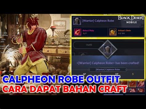 Cara Dapat Bahan Dan Craft Town Outfit Calpheon Robe Black Desert