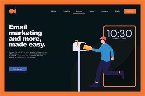 Marketing landing page design 42534079 Vector Art at Vecteezy