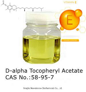 Natural Vitamin E D Alpha Tocopheryl Acetate 1100iu 1360 Iu G CAS 58 95