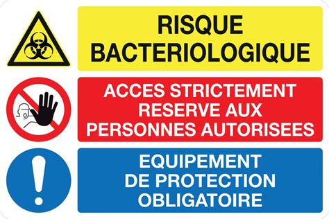 Panneau Pvc Risque Bact Riologique Acc S Interdit Epi Signals