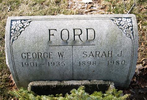 Sarah Jefferies Evans Ford M Morial Find A Grave