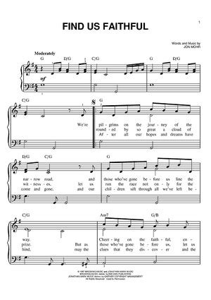 Find Us Faithful" Sheet Music by Steve Green for Easy Piano - Sheet ...