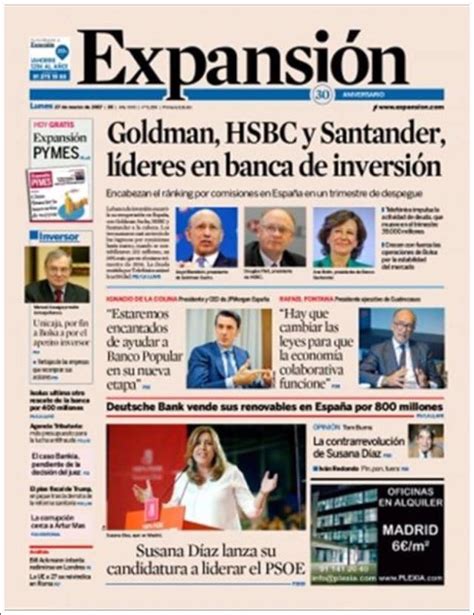 Las Portadas De Los Periódicos Económicos De Hoy Lunes 27 De Marzo