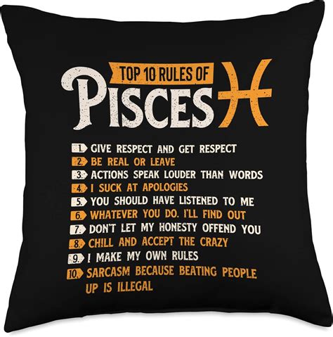 Pisces Zodiac Sign Shirts Top 10 Rules Of Pisces Horoscope