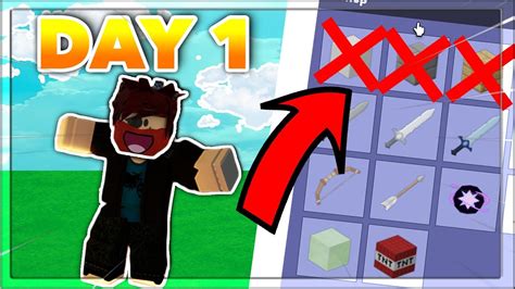 Using No Blocks To Win In Roblox Bedwars Day Youtube