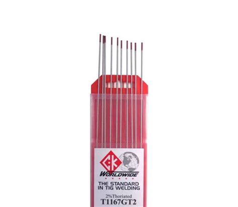 Ck Tungsten 2 Thoriated Red 10pk T1167gt2 Welder Supply