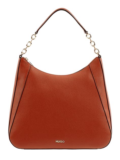 Hugo Hobo Bag Aus Leder Modell Victoria Rostrot Online Kaufen