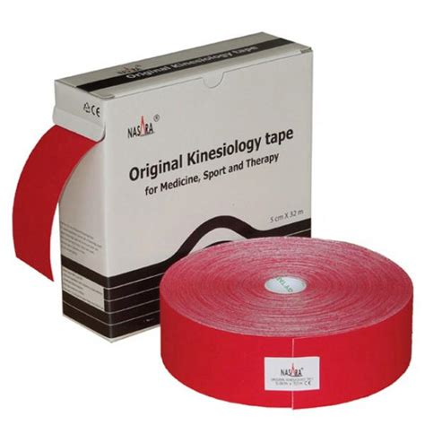 ᐉ Кинезио тейп Nasara 5 см х 32 м Красный (NK-18)