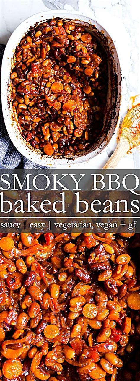 Smoky BBQ Baked Beans Are Slow Cooked Brown Sugar Sweetened Saucy And