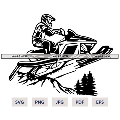 Snowmobile Svg Winter Svg Snowmobile Clipart Snowmobile Svg Cut