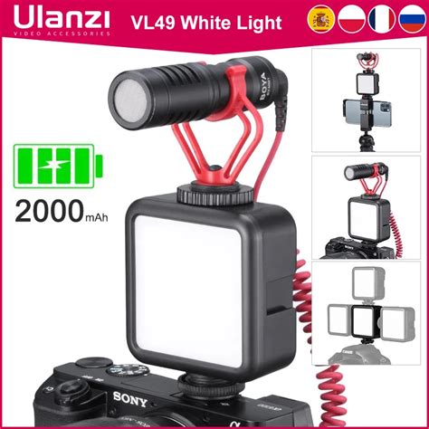 Ulanzi Mini Luz Led Port Til Para V Deo Triple Zapata Fr A Recargable