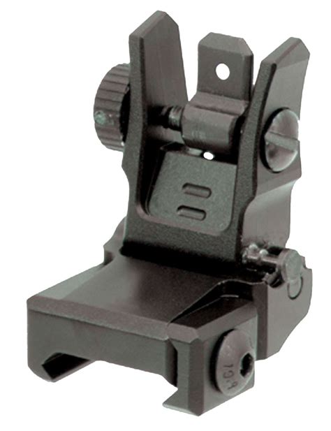 Utg Mnt Low Profile Rear Sight Ar Black Hardcoat Anodized