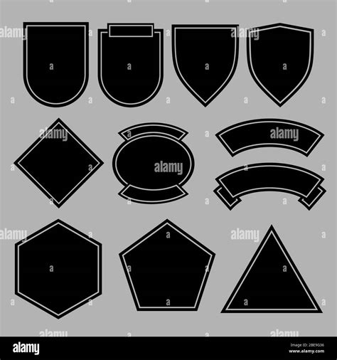 Military Badge Shapes Clipart