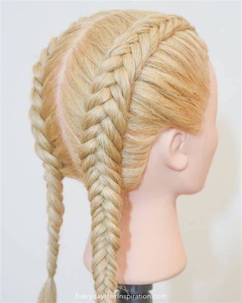 French Fishtail Braid Steps