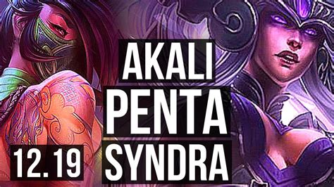 AKALI Vs SYNDRA MID Penta 800K Mastery Dominating EUW Master