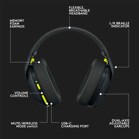 Гейминг слушалки Logitech - G435, безжични, черни | Ozone.bg