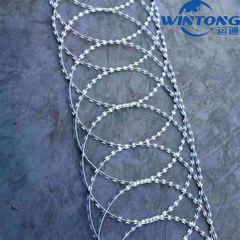 Galvanized Blade Barbed Wire Anti Theft Protection Barbed Wire China