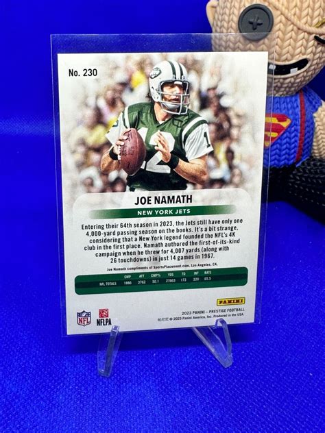 2023 Panini Prestige Joe Namath SP Xtra Points Blue 299 New York Jets