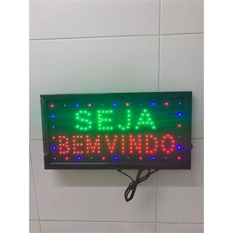 Placa Letreiro Luminoso - 220volts Placa Painel Letreiro De Led Luminoso Quadrado | Shopee Brasil