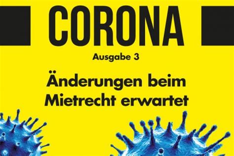 Corona Spezial Nr 3 Änderungen zum Mietrecht erwartet Bäckerwelt