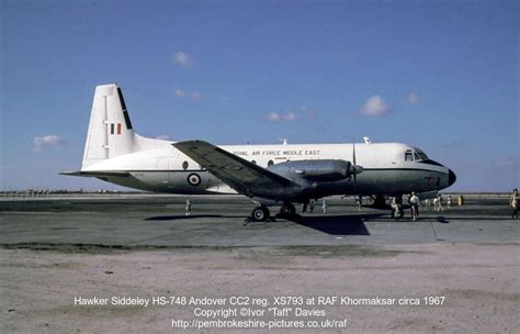 Hawker Siddeley Hs 748 Andover Cc2 Reg Xs793 At Raf Khormaksar Circa