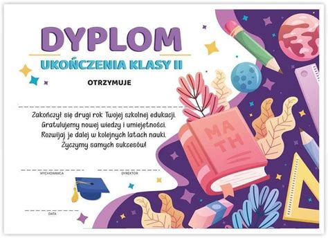 Learnhow Dyplom A Uko Czenia Klasy Drugiej Ksi Ka Szt Ceny I