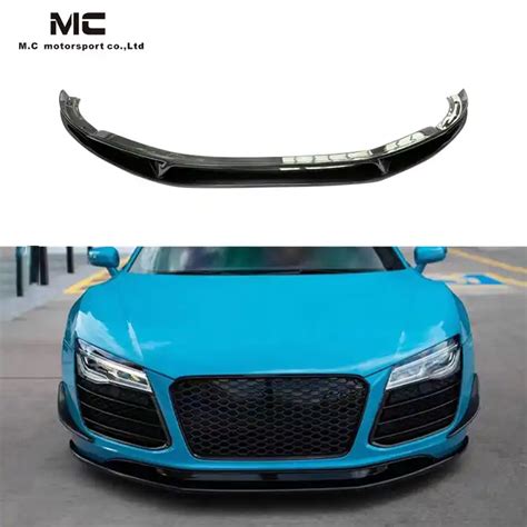 Para Audi R8 Falda Lateral De Fibra De Carbono Estilo V Fibra De