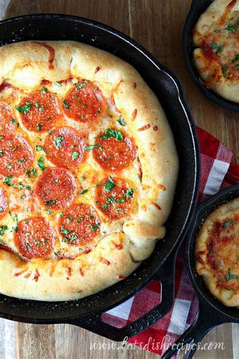 Cast Iron Skillet Pepperoni Pizza Lets Dish Recipes